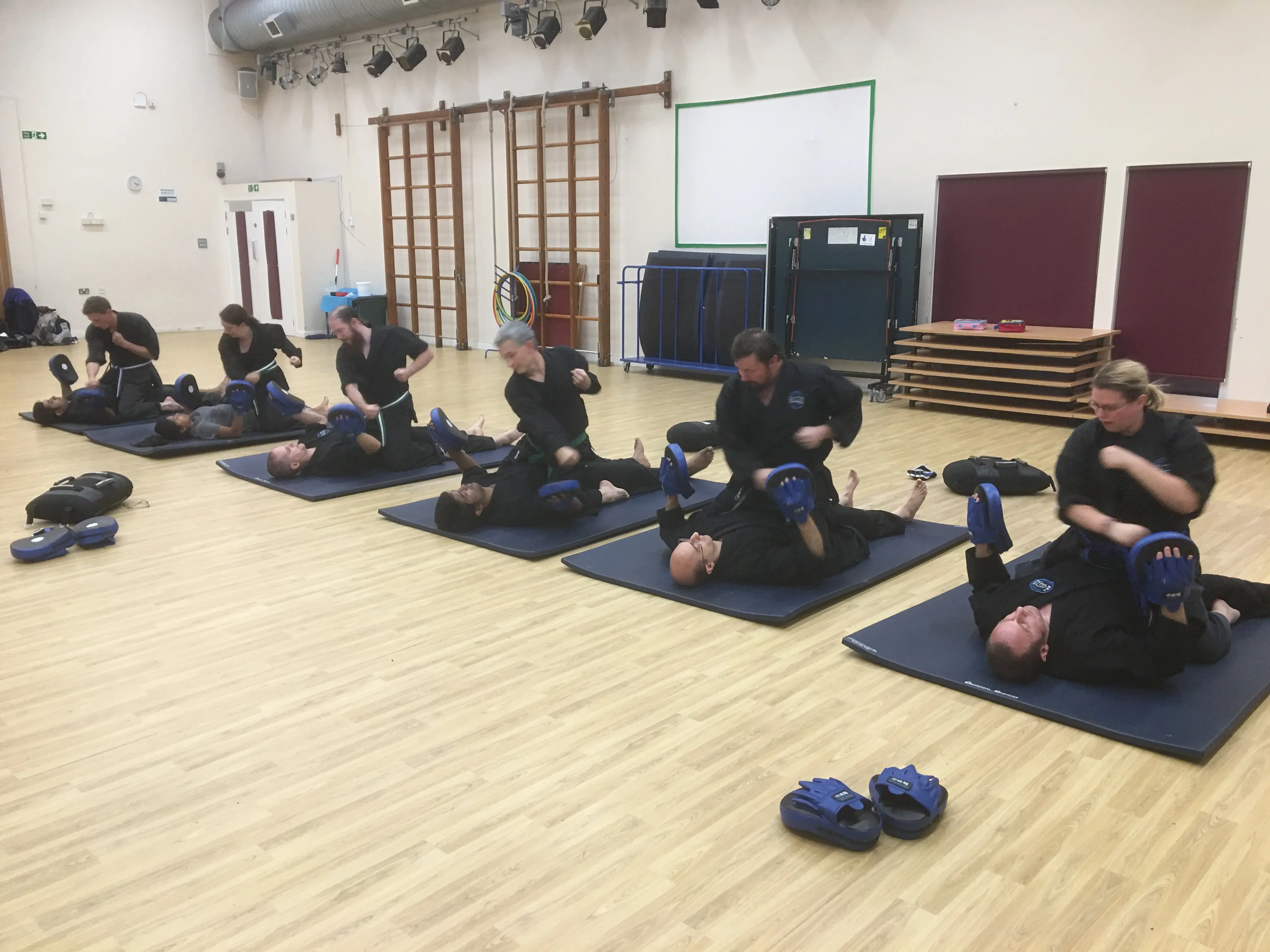 Martial arts training at Shuhari Self Defence Cippenham Baptist Church Youth Centre