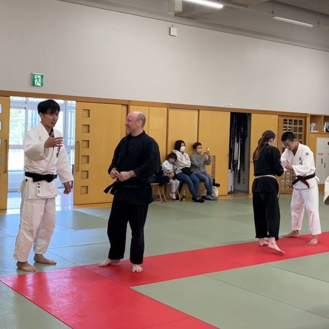 Brian Southon of Shuhari Self Defence Cippenham learning Judo in Kogakkan school Japan from Matsuda Taku Sensei