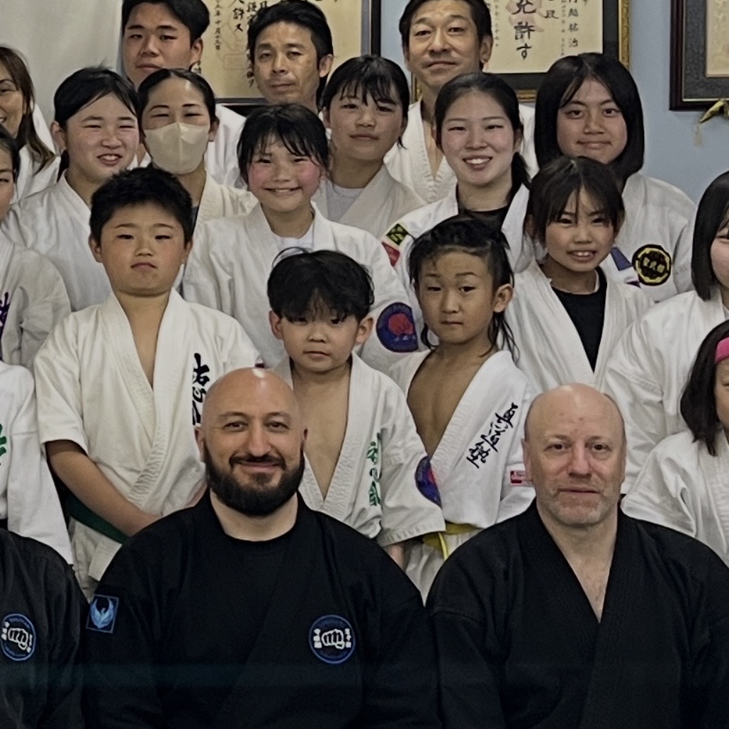 Brian Southon of Shuhari Self Defence Cippenham practicing martial arts in Japan with his instructor Olgun Tiltay Brian Southon of Shuhari Self Defence Cippenham practicing martial arts in Japan with his instructor Olgun Tiltay