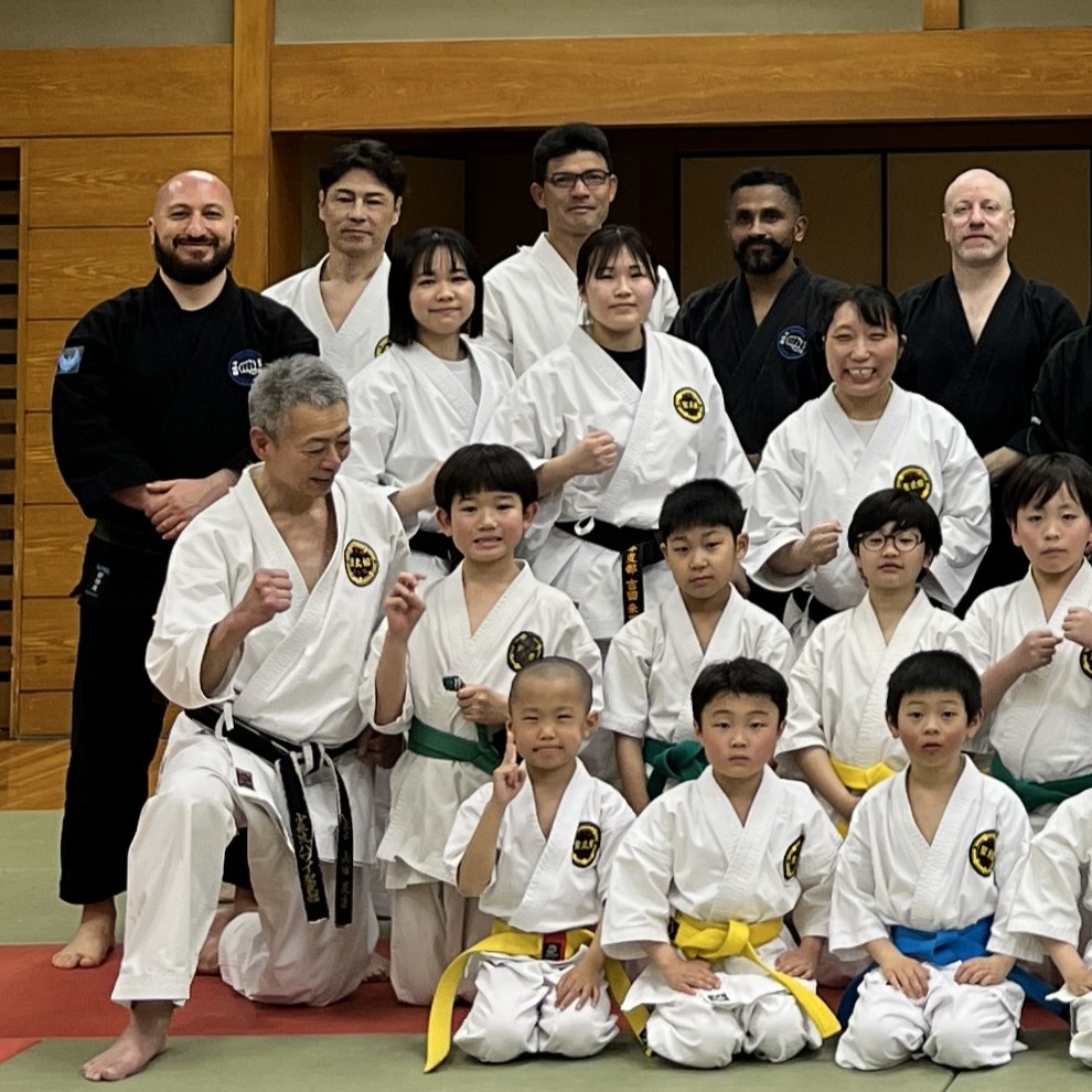 Brian Southon of Shuhari Self Defence Cippenham in Hideki Yamada Senseis karate dojo in Nagoya Japan