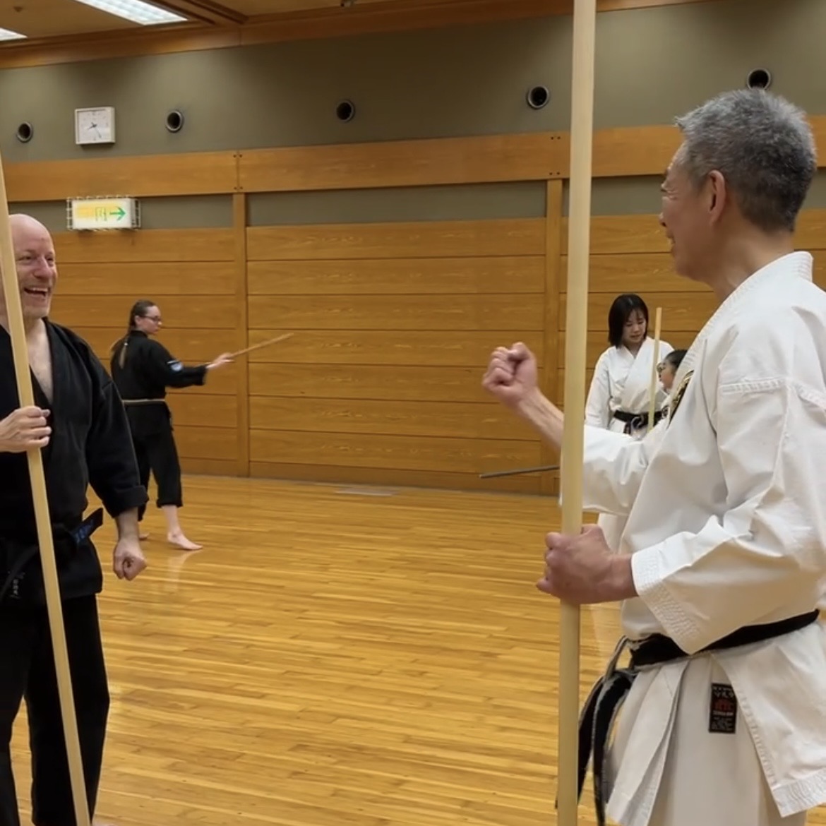 Brian Southon of Shuhari Self Defence Cippenham with Hideki Yamada Sensei in Nagoya Japan Brian Southon of Shuhari Self Defence Cippenham with Hideki Yamada Sensei in Nagoya Japan
