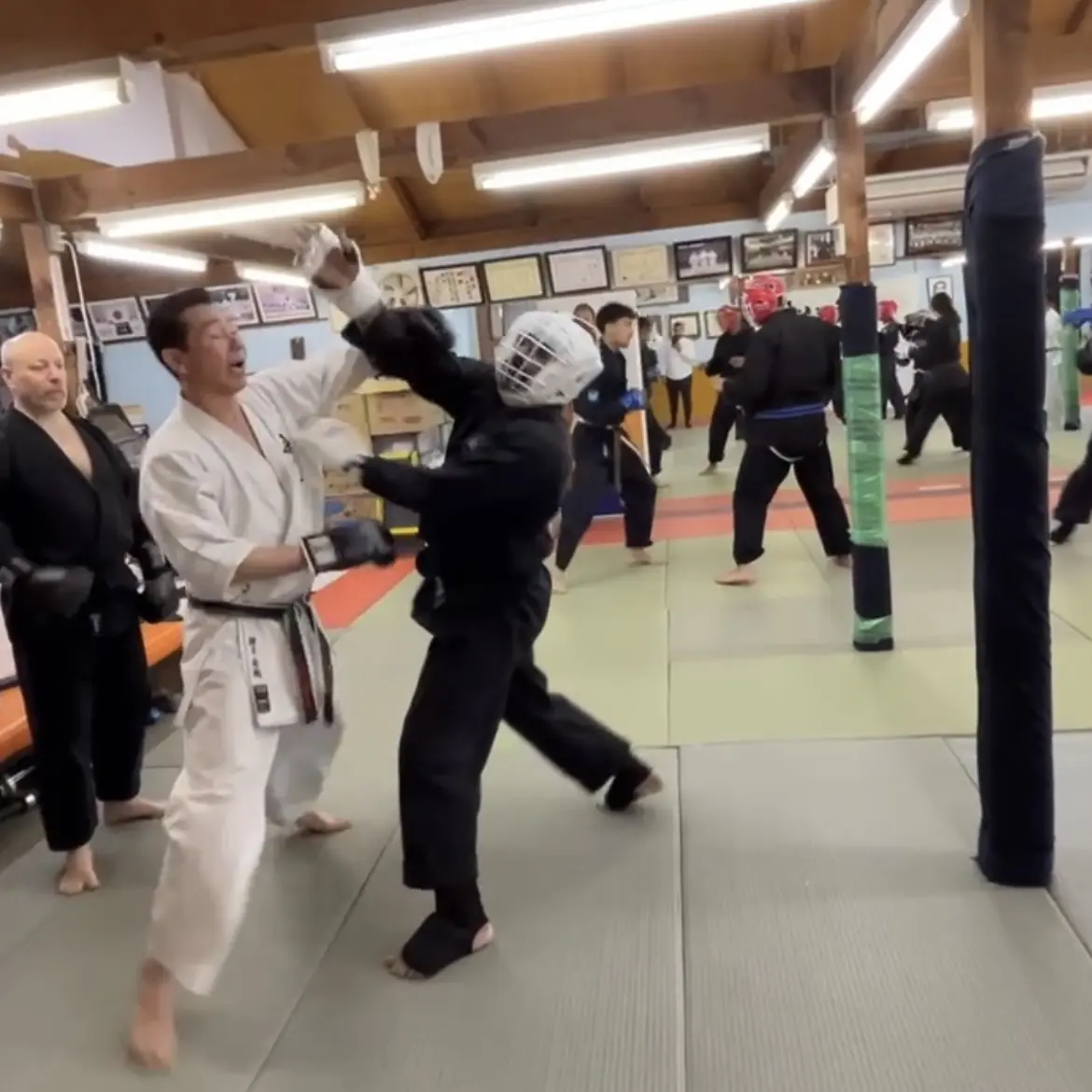 John Moses of Shuhari Self Defence Bracknell learning Karate in Ichinomiya Japan from Funakoshi Masaharu Sensei [8th Dan Karate of Nahate Origin]