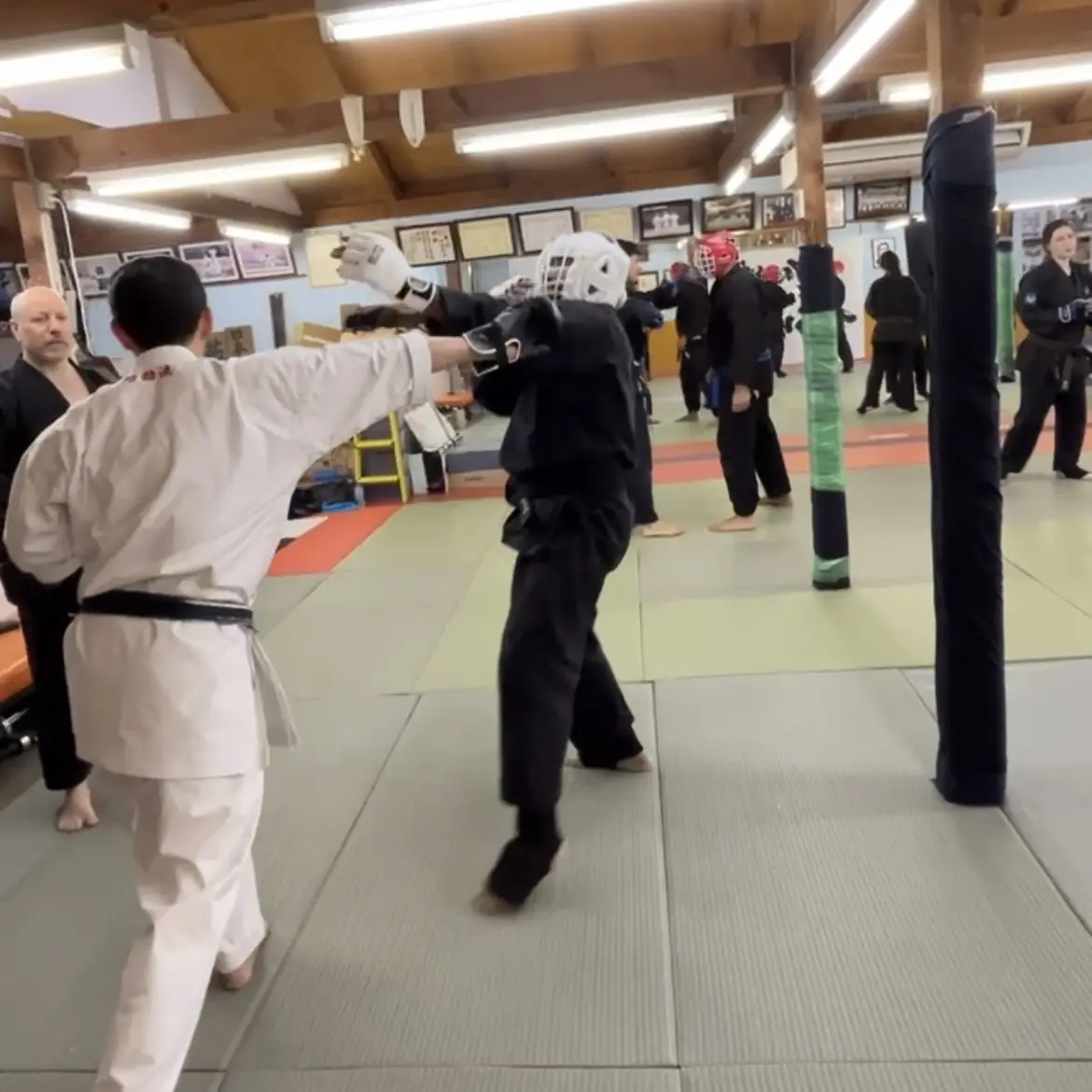 John Moses of Shuhari Self Defence Bracknell learning Karate in Ichinomiya Japan from Funakoshi Masaharu Sensei [8th Dan Karate of Nahate Origin]