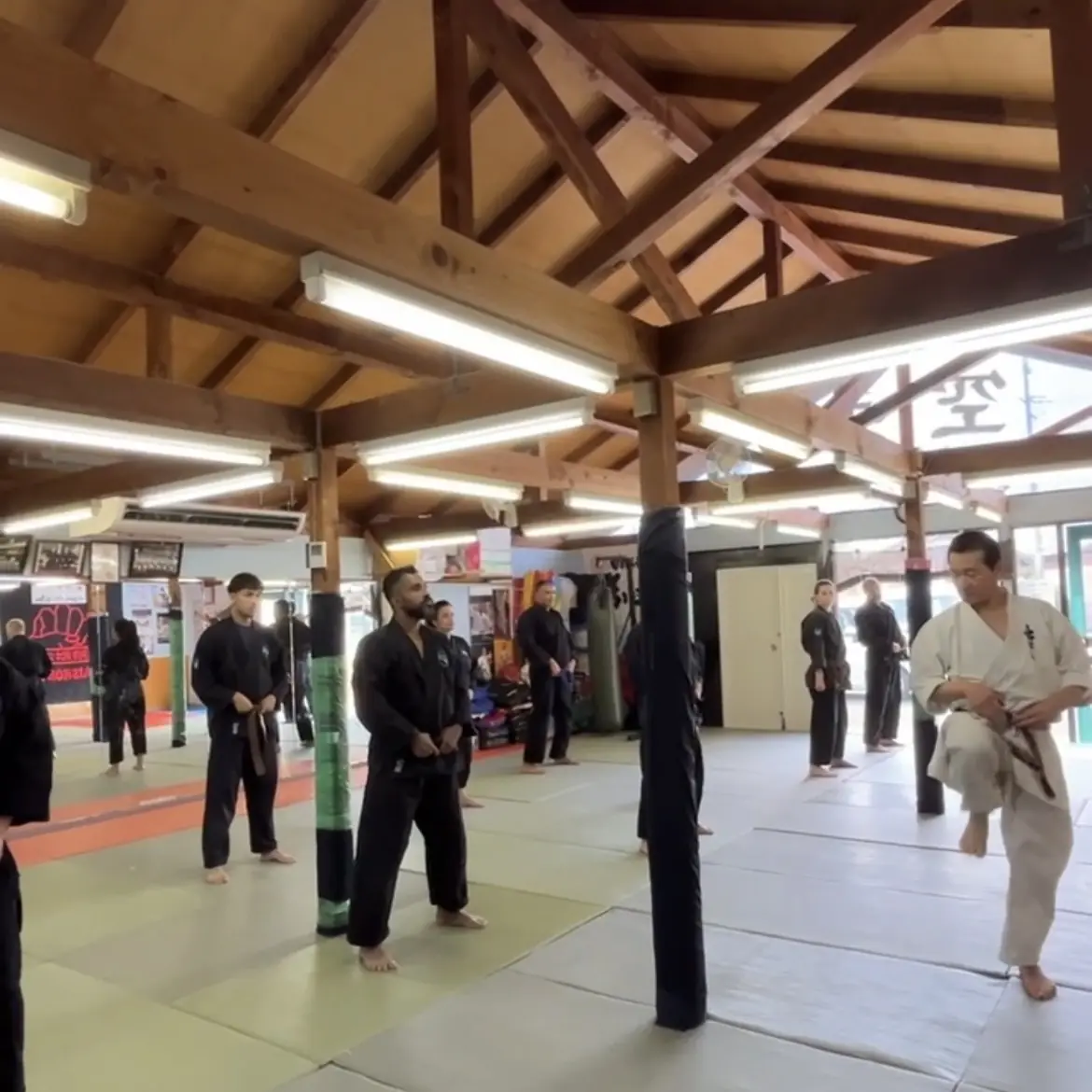 John Moses of Shuhari Self Defence Bracknell learning Karate in Ichinomiya Japan from Funakoshi Masaharu Sensei [8th Dan Karate of Nahate Origin]
