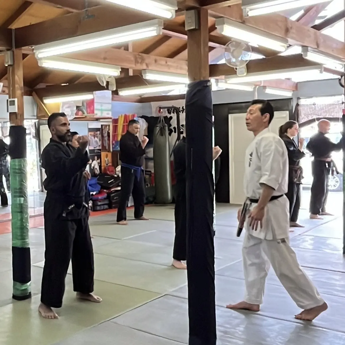 John Moses of Shuhari Self Defence Bracknell learning Karate in Ichinomiya Japan from Funakoshi Masaharu Sensei [8th Dan Karate of Nahate Origin]