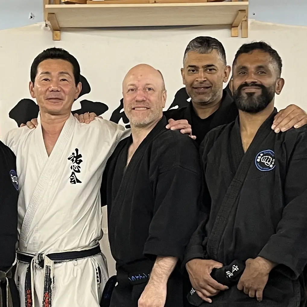 John Moses of Shuhari Self Defence Bracknell learning Karate in Ichinomiya Japan from Funakoshi Masaharu Sensei [8th Dan Karate of Nahate Origin]