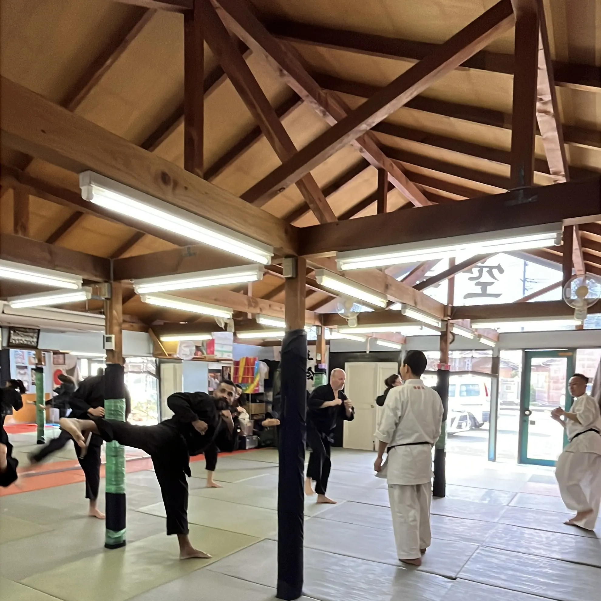 John Moses of Shuhari Self Defence Bracknell learning Karate in Ichinomiya Japan from Funakoshi Masaharu Sensei [8th Dan Karate of Nahate Origin]