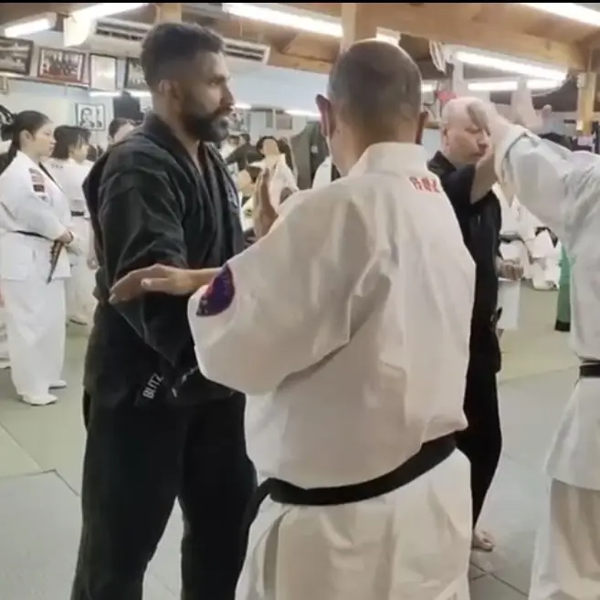 John Moses of Shuhari Self Defence Bracknell learning Karate in Ichinomiya Japan from Funakoshi Masaharu Sensei [8th Dan Karate of Nahate Origin]