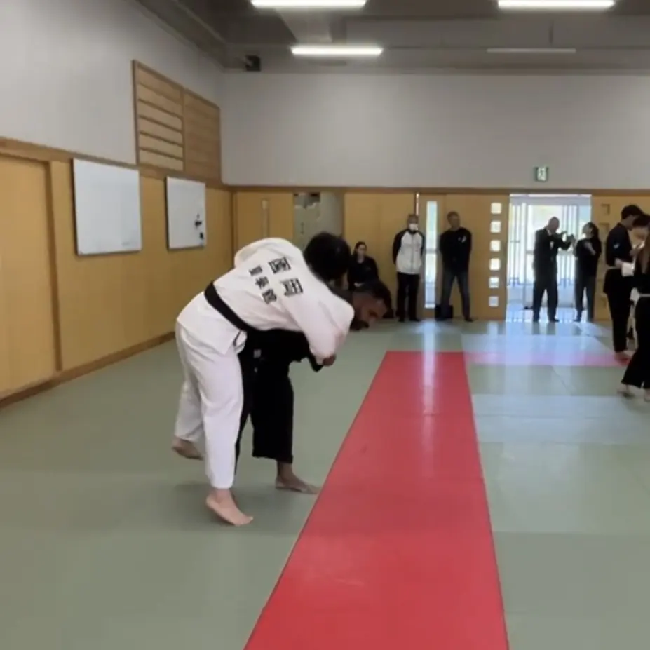 John Moses of Shuhari Self Defence Bracknell learning Judo in Kogakkan school Japan from Matsuda Taku Sensei