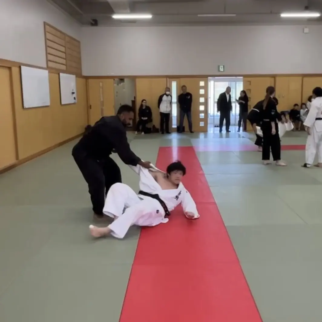 John Moses of Shuhari Self Defence Bracknell learning Judo in Kogakkan school Japan from Matsuda Taku Sensei