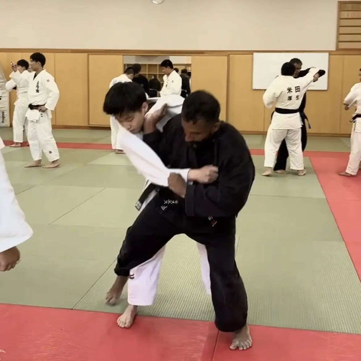 John Moses of Shuhari Self Defence Bracknell learning Judo in Kogakkan school Japan from Matsuda Taku Sensei