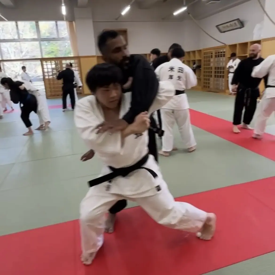 John Moses of Shuhari Self Defence Bracknell learning Judo in Kogakkan school Japan from Matsuda