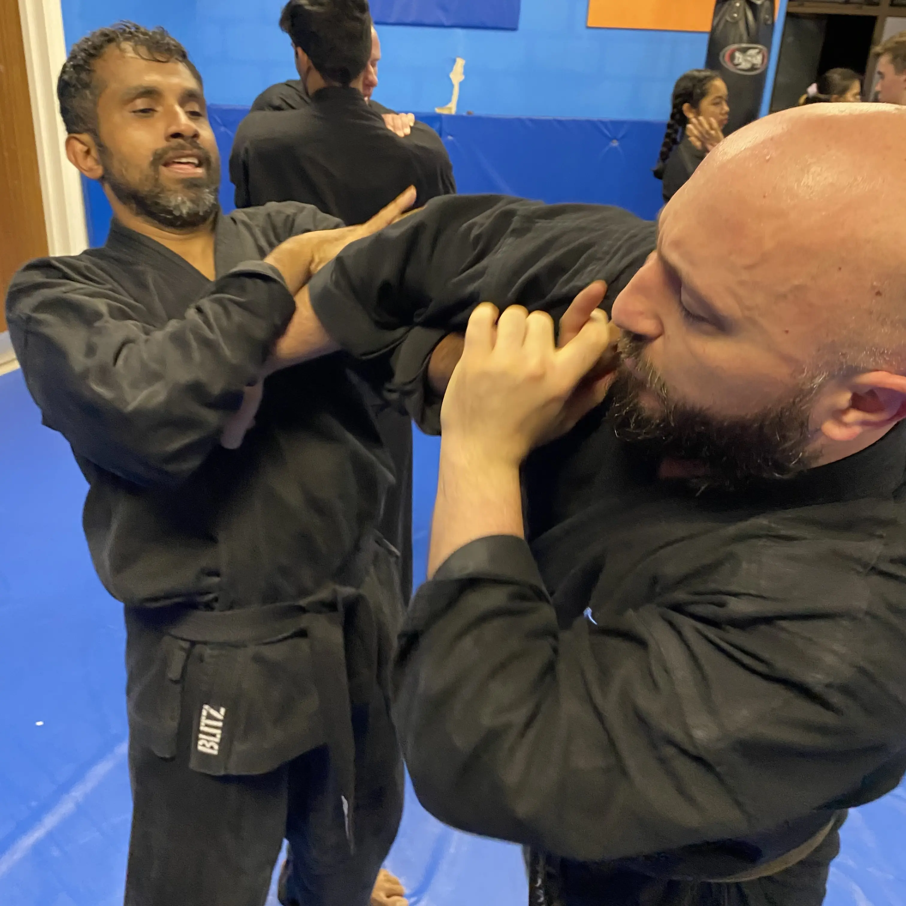 John Moses of Shuhari Self Defence Bracknell training with his instructor Olgun Tiltay