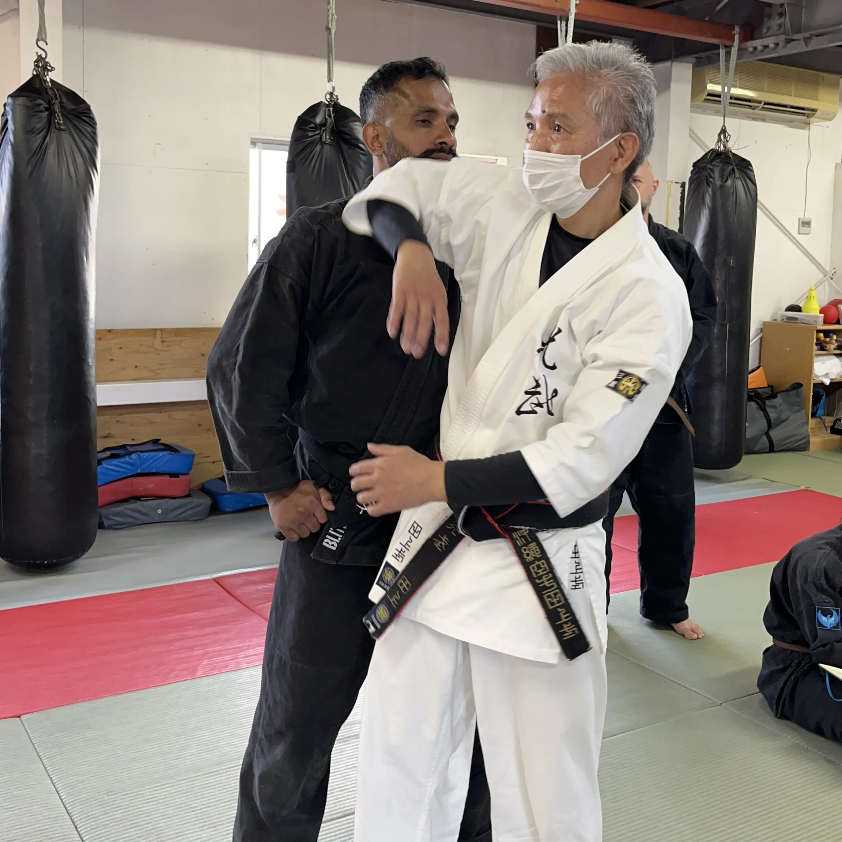 John Moses of Shuhari Self Defence Bracknell learning Karate in Ise Japan from Nobuya Tagami Sensei [9th Dan Karate of Tomarite Origin]
