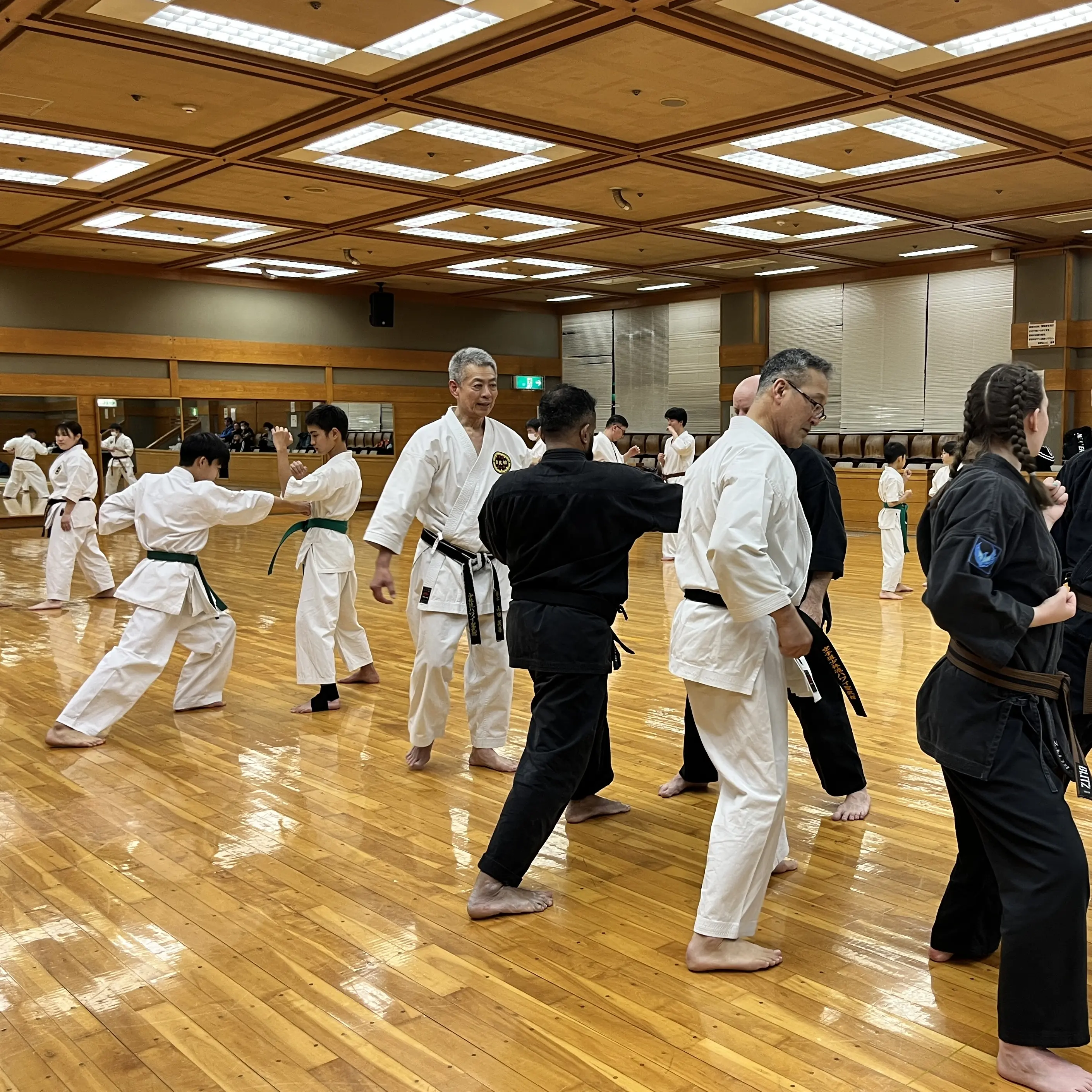 John Moses of Shuhari Self Defence Bracknell learning Karate & Kobudo in Nagoya Japan from Hideki Yamada Sensei [9th Dan Shorin-Ryu Karate]