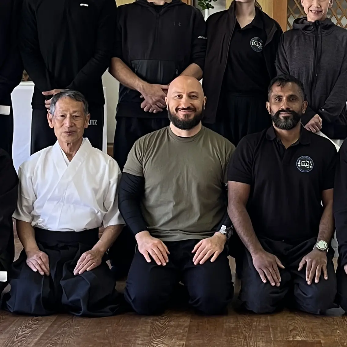 John Moses of Shuhari Self Defence Bracknell learning traditional Japanese archery in Mie Prefecture Japan from Urano Yuji Sensei [7th Dan Kyudo]