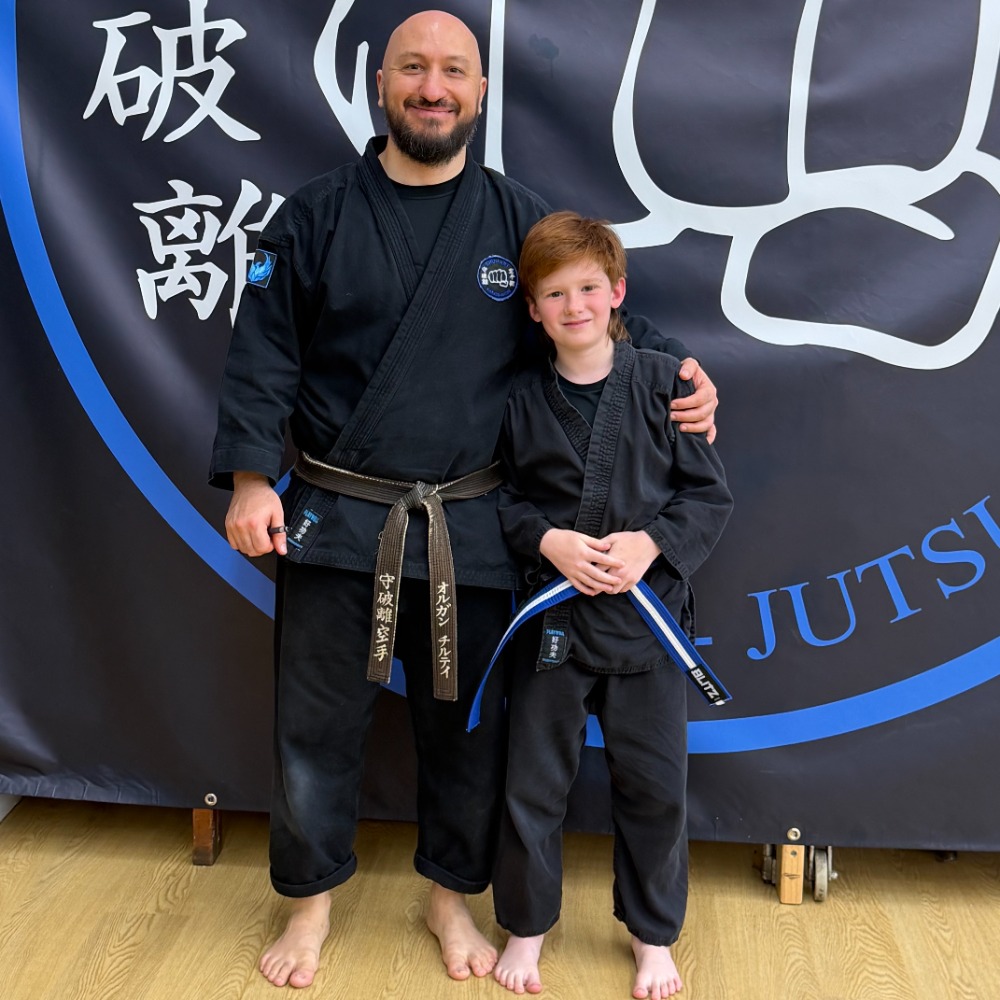 Children learning martial arts techniques at Shuhari Self Defence classes in Bracknell